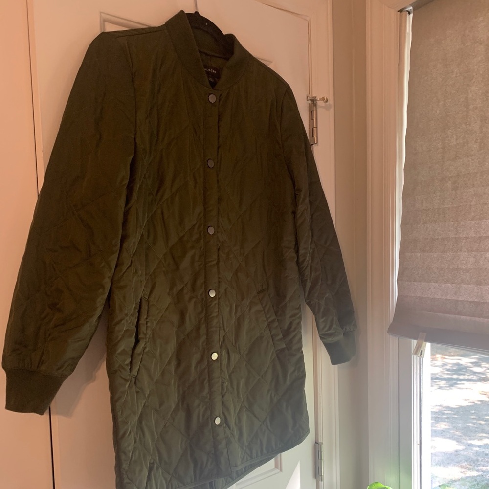 Halogen Longline Quilted Bomber Jacket